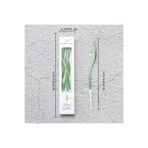hediyeofisi 6 LI KIVRIMLI SEDEFLİ YEŞİL MUM 16CM Pasta Mumu Spiral Kıvrık Mum