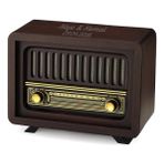 Hediyesec Çamlıca Kişiye Özel Nostaljik Ahşap Radyo - Koyu Kahverengi