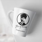 Hediyesec İsme Özel Atatürk Tasarımlı Konik Kupa