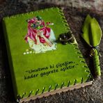 Hediyesec Kader Gayrete Aşıktır Deri Defter - Yeşil