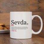 Hediyesec Lügatçe Sevda Isme Özel Kupa