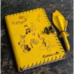 Hediyesec Müzik Öğretmenine Hediye Isme Özel Deri Defter