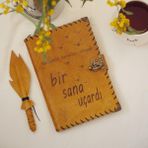 Hediyesec Sevgiliye Özlü Sözlü Deri Defter