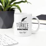 Hediyesec Türkçe Öğretmeni Isme Özel Kupa - Beyaz