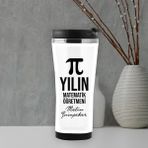 Hediyesec Yılın Matematik Öğretmeni Isme Özel Termos Mug