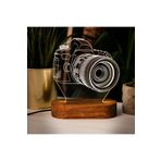 Hediyesepeti DSLR Fotoğraf Makinası Tasarımlı 3 Boyutlu Led Lamba - 3d led Gece Lambası - Hediye Masa Lambası