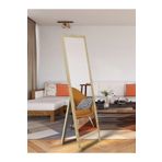 Hediyeset Natürel Ahşap Ayaklı Boy Aynası 145X40CM