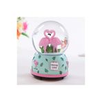Hediyezen Flamingo Işıklı Müzikli Kar Küresi
