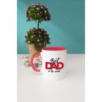 Hedizu Best Dad in the World Babaya Hediye Kırmızı Kupa