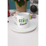 Hedizu Çevre Mühendisi Hediye Türk Kahvesi Fincanı Beyaz - 1 Adet - 70 ml