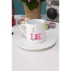 Hedizu Ebe Hediye Türk Kahvesi Fincanı Beyaz - 1 Adet - 70 ml