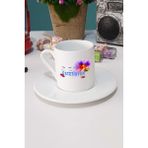 Hedizu Estetisyen Hediye Türk Kahvesi Fincanı Beyaz - 1 Adet - 70 ml