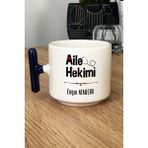 Hedizu Kişiye Özel Aile Hekimi Doktor Kupa Bardak T Kulplu Lacivert Tıp Bayramı Hediyesi