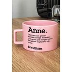 Hedizu Kişiye Özel Anne Pastel Fincan Pembe Isme Özel Anneler Günü Hediyesi