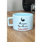 Hedizu Kişiye Özel Arapça Öğretmeni -2- Pastel Fincan Mavi Öğretmenler Günü Hediyesi
