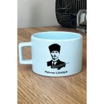 Hedizu Kişiye Özel Atatürk Asil Kan Pastel Fincan Mavi Öğretmenler Günü Hediyesi