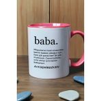Hedizu Kişiye Özel Baba Kupa Bardak Pembe Babaya Doğum Günü Babalar Günü Hediyesi