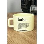 Hedizu Kişiye Özel Baba Pastel Fincan Sarı Babaya Doğum Günü Babalar Günü Hediyesi