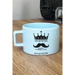 Hedizu Kişiye Özel Babaya Hediye You Are My King Pastel Fincan Mavi