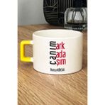 Hedizu Kişiye Özel Canım Arkadaşım Lüks Fincan Sarı Arkadaşa Hediye