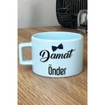Hedizu Kişiye Özel Damat Pastel Fincan Mavi Düğün Nişan Söz Hediyesi
