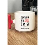 Hedizu Kişiye Özel Dayı Kupa Bardak T Kulplu Pembe Dayıya Doğum Günü Hediyesi