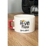 Hedizu Kişiye Özel Evin Prensi Lüks Fincan Turuncu Erkek Çocuğa Hediye