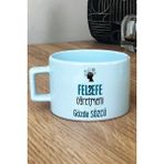 Hedizu Kişiye Özel Felsefe Öğretmeni -2- Pastel Fincan Mavi Öğretmenler Günü Hediyesi