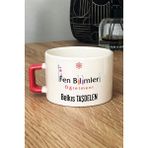Hedizu Kişiye Özel Fen Bilimleri Öğretmeni Lüks Fincan Turuncu Öğretmenler Günü Hediyesi