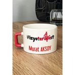 Hedizu Kişiye Özel Fizyoterapist Lüks Fincan Turuncu Isme Özel Tıp Bayramı Hediyeleri