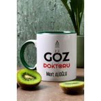 Hedizu Kişiye Özel Göz Doktoru Kupa Bardak Yeşil Isme Özel Tıp Bayramı Hediyeleri