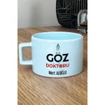 Hedizu Kişiye Özel Göz Doktoru Pastel Fincan Mavi Isme Özel Tıp Bayramı Hediyeleri