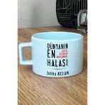 Hedizu Kişiye Özel Halaya Hediye Pastel Fincan Mavi Halaya Doğum Günü Hediyesi