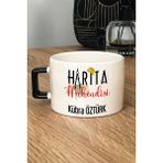Hedizu Kişiye Özel Harita Mühendisi Lüks Fincan Siyah Mühendisler Günü Hediyesi