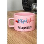 Hedizu Kişiye Özel Hekim Doktor Pastel Fincan Pembe 14 Mart Tıp Bayramı Hediyesi