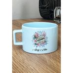 Hedizu Kişiye Özel I Love You Mom Pastel Fincan Mavi Anneler Günü Hediyesi