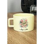 Hedizu Kişiye Özel I Love You Mom Pastel Fincan Sarı Anneler Günü Hediyesi