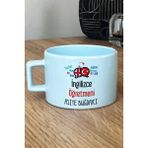 Hedizu Kişiye Özel Ingilizce Öğretmeni -2- Pastel Fincan Mavi Öğretmenler Günü Hediyesi