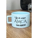 Hedizu Kişiye Özel Iyi Ki Varsın Amca Pastel Fincan Mavi Doğum Günü Hediyesi