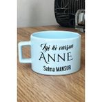 Hedizu Kişiye Özel Iyi Ki Varsın Anne Pastel Fincan Mavi Anneler Günü Hediyesi