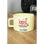 Hedizu Kişiye Özel Kimya Öğretmeni Pastel Fincan Sarı Öğretmenler Günü Hediyesi