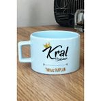 Hedizu Kişiye Özel Kral Babam Pastel Fincan Mavi Babaya Doğum Günü Hediyesi