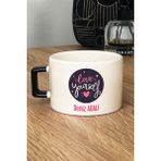 Hedizu Kişiye Özel Love Your Self Lüks Fincan Siyah Motto Arkadaşa Hediye