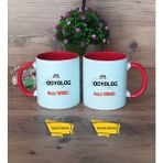 Hedizu Kişiye Özel Odyolog Kırmızı Kupa Bardak