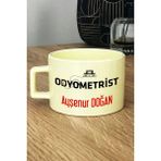 Hedizu Kişiye Özel Odyometrist Pastel Fincan Sarı Isme Özel Tıp Bayramı Hediyeleri