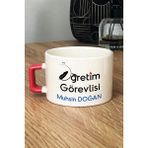 Hedizu Kişiye Özel Öğretim Görevlisi Lüks Fincan Turuncu Öğretmenler Günü Hediyesi