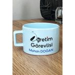 Hedizu Kişiye Özel Öğretim Görevlisi Pastel Fincan Mavi Öğretmenler Günü Hediyesi