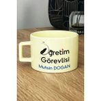 Hedizu Kişiye Özel Öğretim Görevlisi Pastel Fincan Sarı Öğretmenler Günü Hediyesi