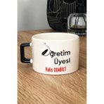 Hedizu Kişiye Özel Öğretim Üyesi Lüks Fincan Siyah Öğretmenler Günü Hediyesi