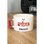 Hedizu Kişiye Özel Optisyen Lüks Fincan Turuncu Isme Özel Tıp Bayramı Hediyeleri